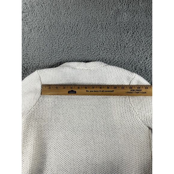 Chicos Cardigan Women 0 US Small Open Front Fringe Hem Knit Long Sleeve - Picture 7 of 9